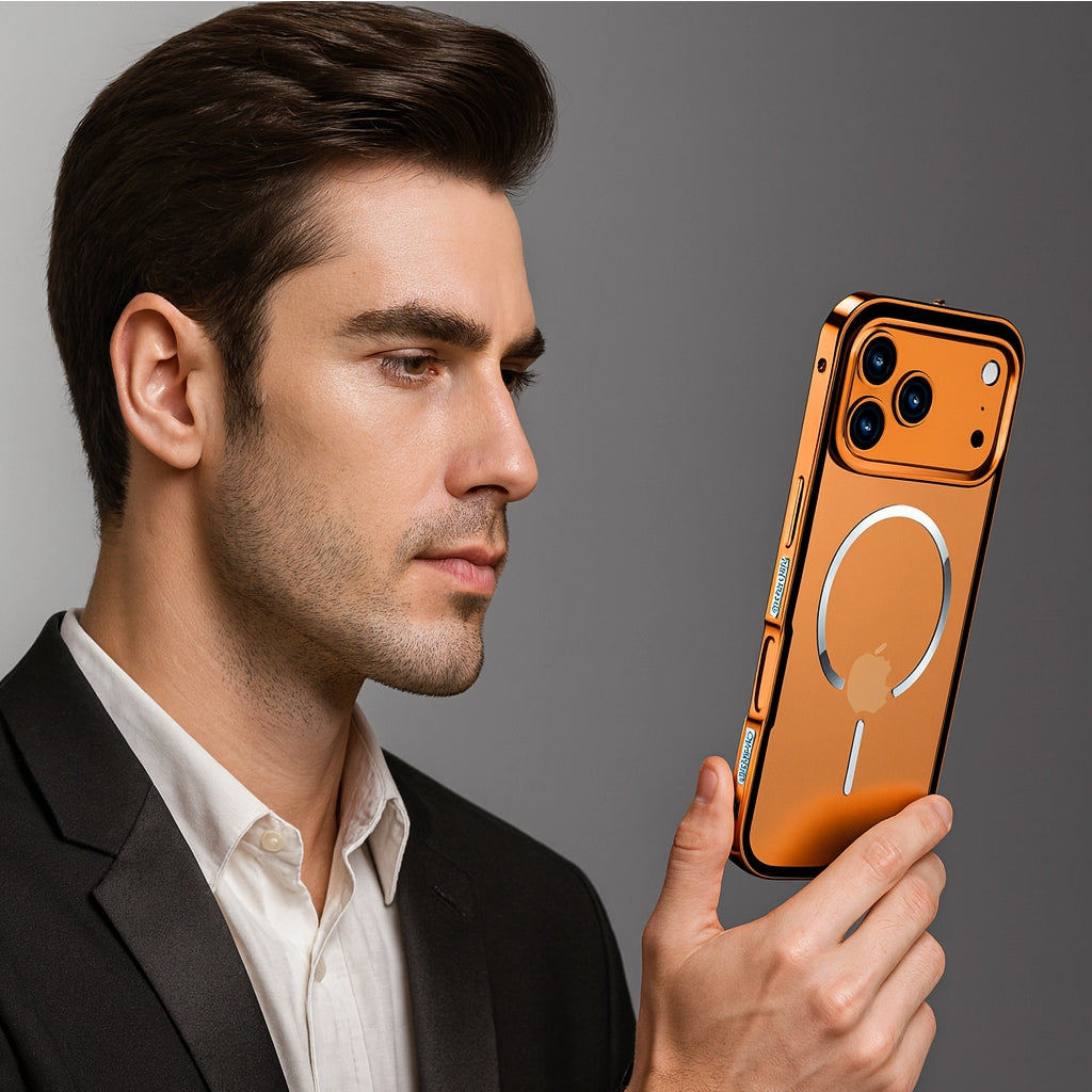 Frosted Magnetic Phone Case With Metal Frame