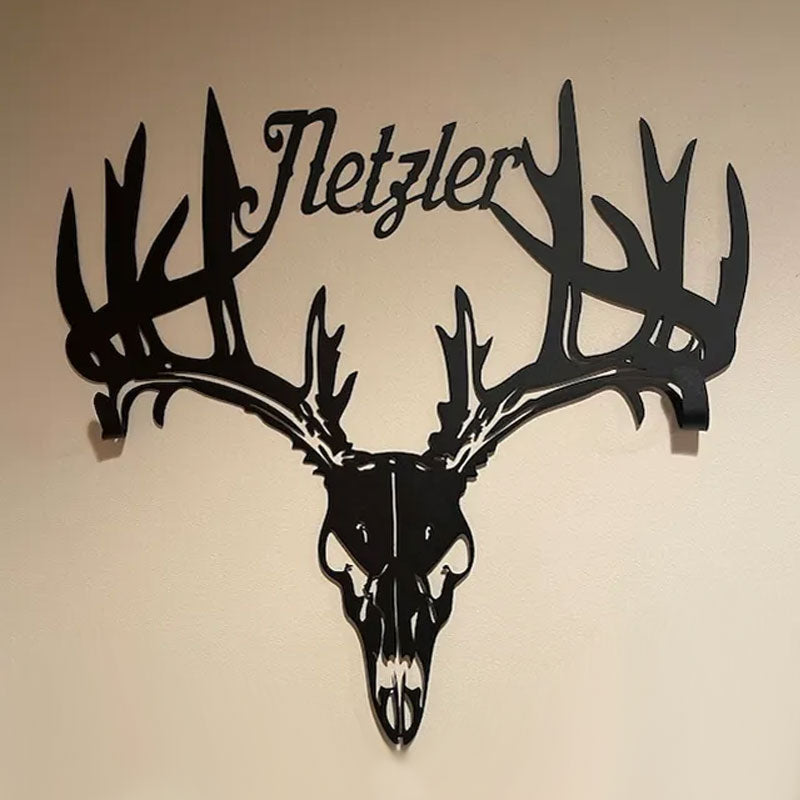 Personalisiertes HirschschÀdel-Rack aus Metall