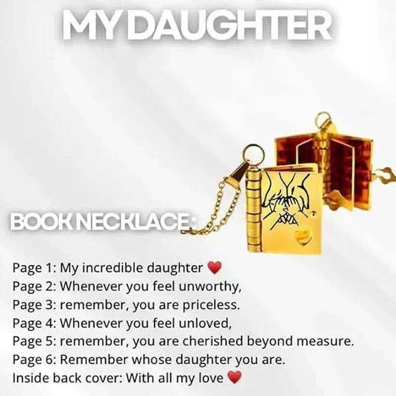 For Daughter - My Incredible Daughter Book Necklace