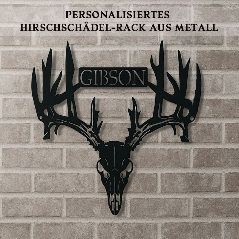 Personalisiertes HirschschÀdel-Rack aus Metall