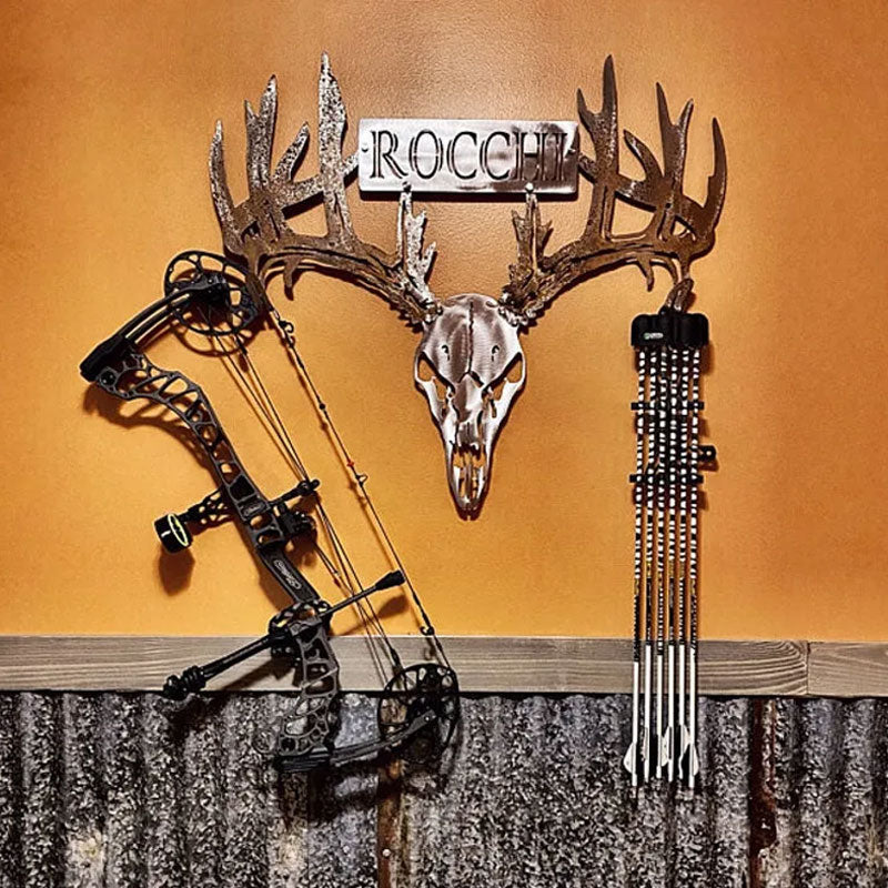 Personalisiertes HirschschÀdel-Rack aus Metall