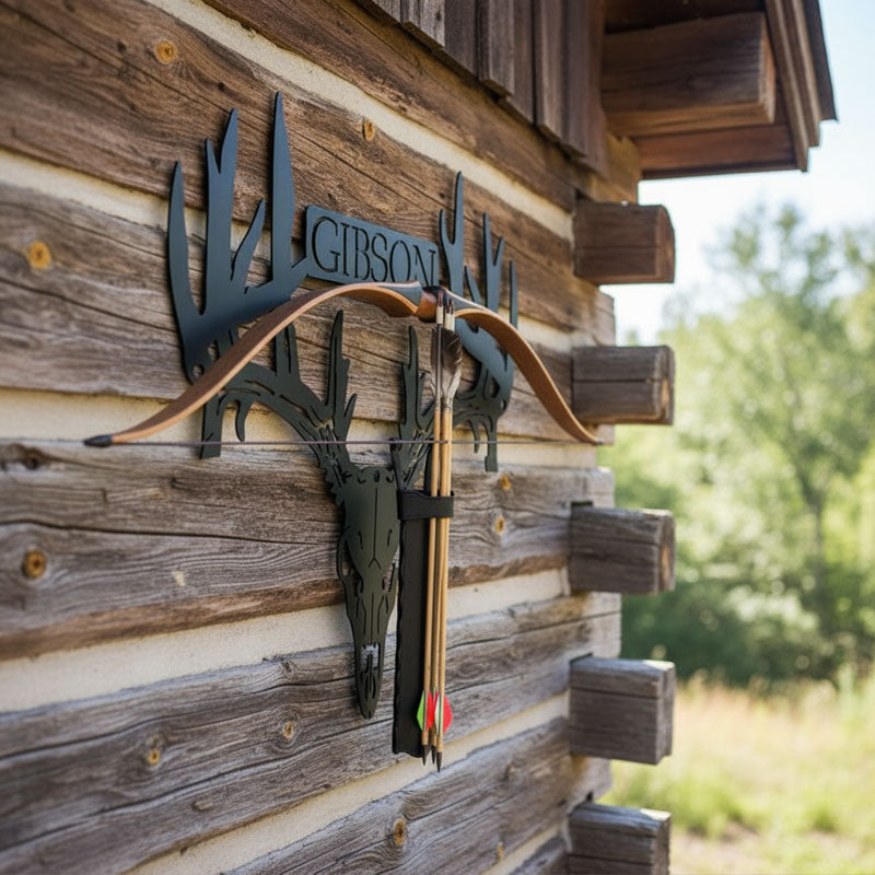 Personalisiertes HirschschÀdel-Rack aus Metall