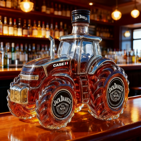 🚜Retro-Weinflasche mit Traktormotiv, 🎁🎁Kreative, versiegelte Whiskyflaschen-Ornamente