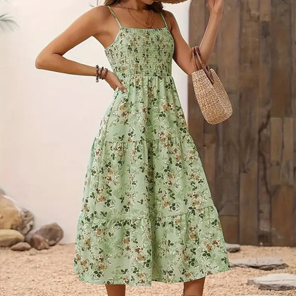 Women's Summer Floral Midi Dress