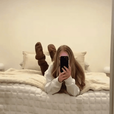 Kniestrümpfe aus Gänsedaunen zu Weihnachten