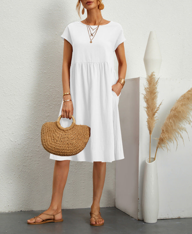 【S-3XL】New Summer Short Sleeve Dress