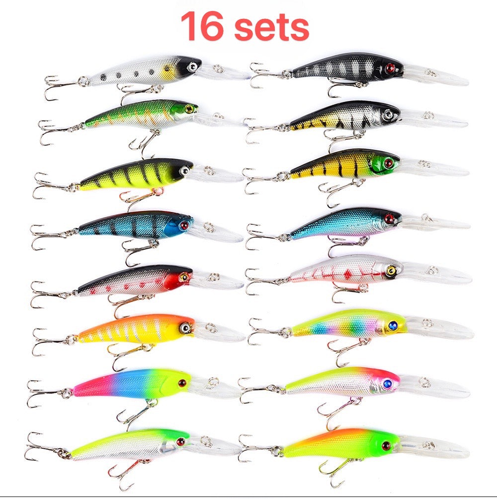 16-piece fishing lure set