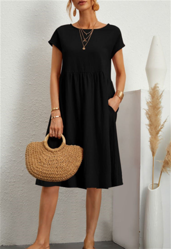 【S-3XL】New Summer Short Sleeve Dress