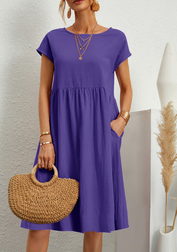 【S-3XL】New Summer Short Sleeve Dress