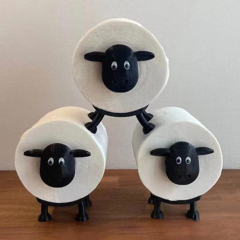 Toilettenpapierhalter mit Schaf-Motiv