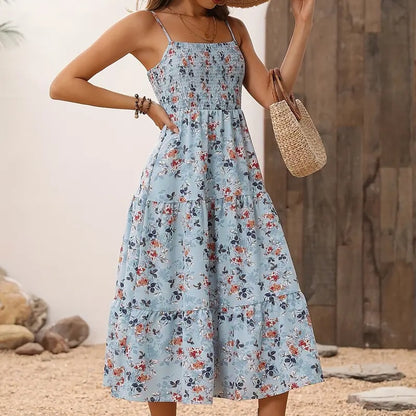 Women's Summer Floral Midi Dress