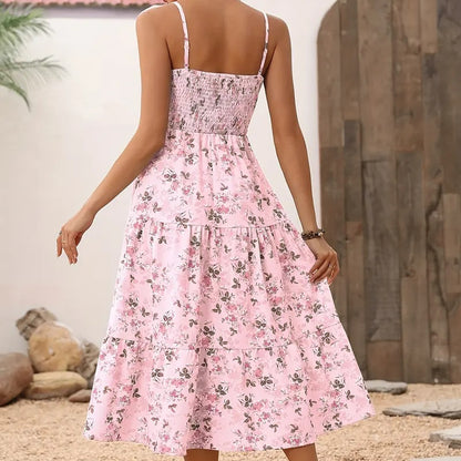 Women's Summer Floral Midi Dress