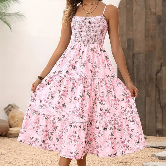 Women's Summer Floral Midi Dress