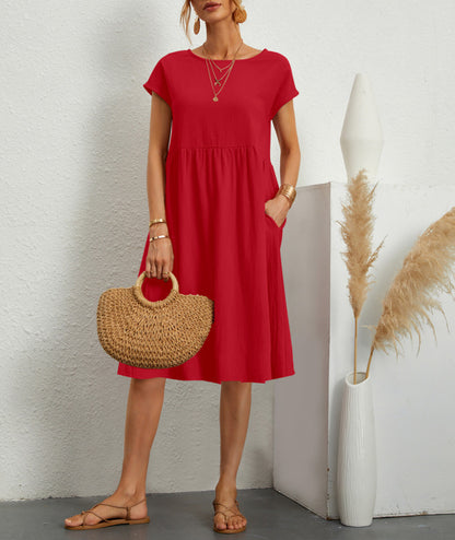 【S-3XL】New Summer Short Sleeve Dress