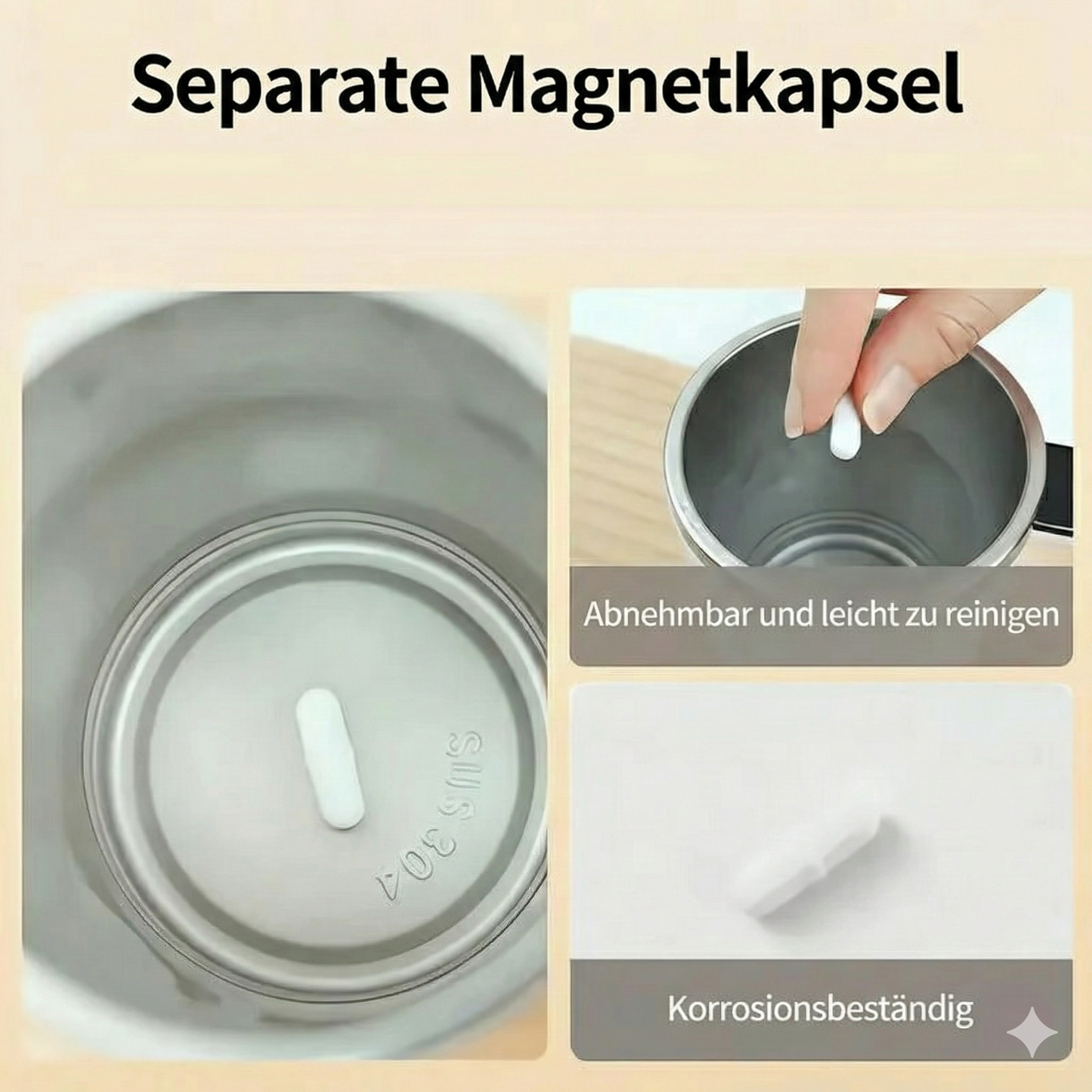Selbstrührender, magnetischer Kaffeebecher