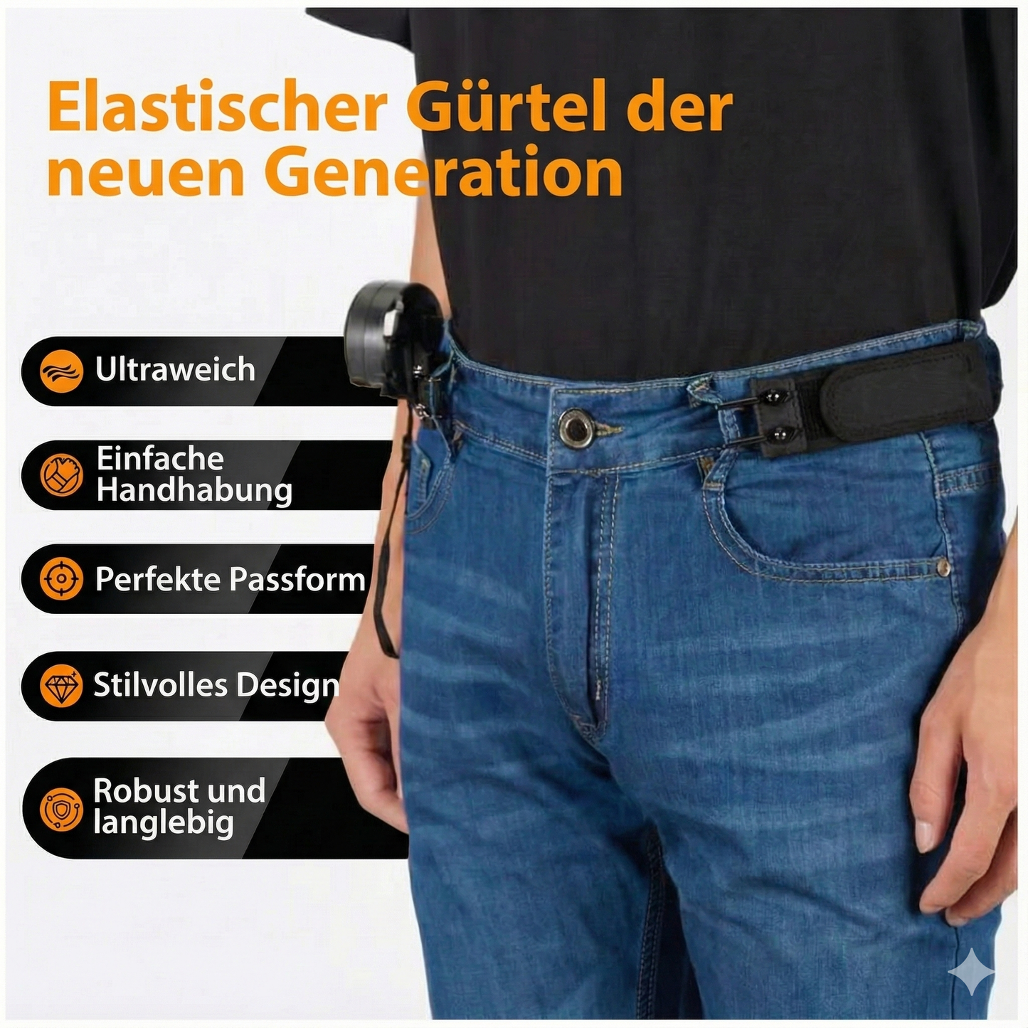 Stretchgürtel | Ohne Schnalle. Kein Druck. Einfach bequem