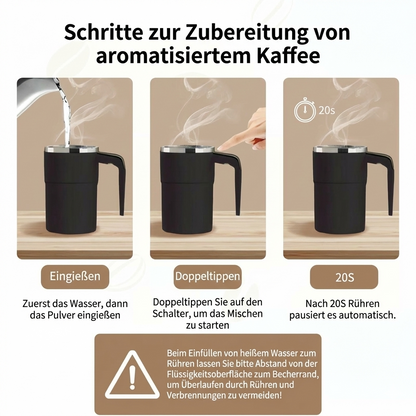Selbstrührender, magnetischer Kaffeebecher