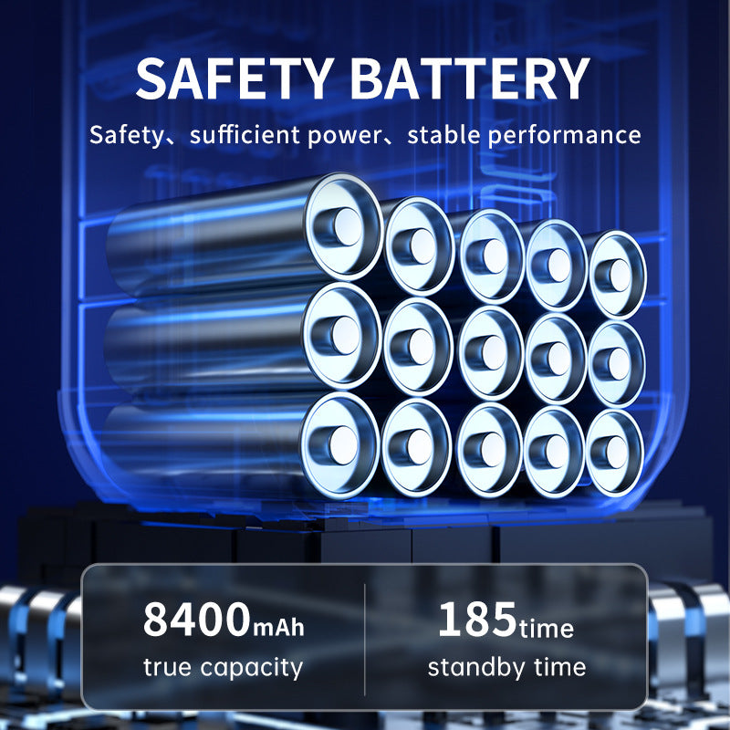 12-V-Auto-Starthilfe-Powerbank mit kabellosem Ladegerät und Luftpumpe – Multifunktionaler Notfall-Batterie-Booster