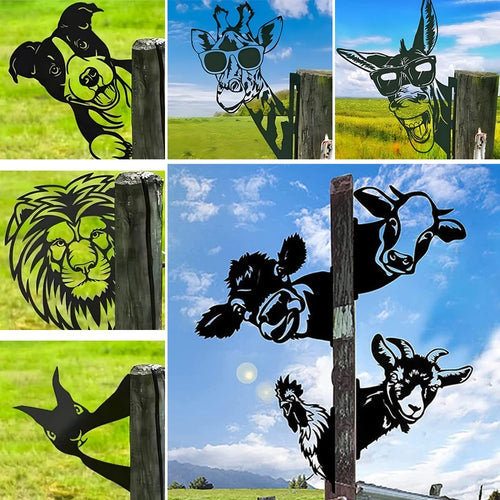 Metal Animal Decorations For Gardens And Farms