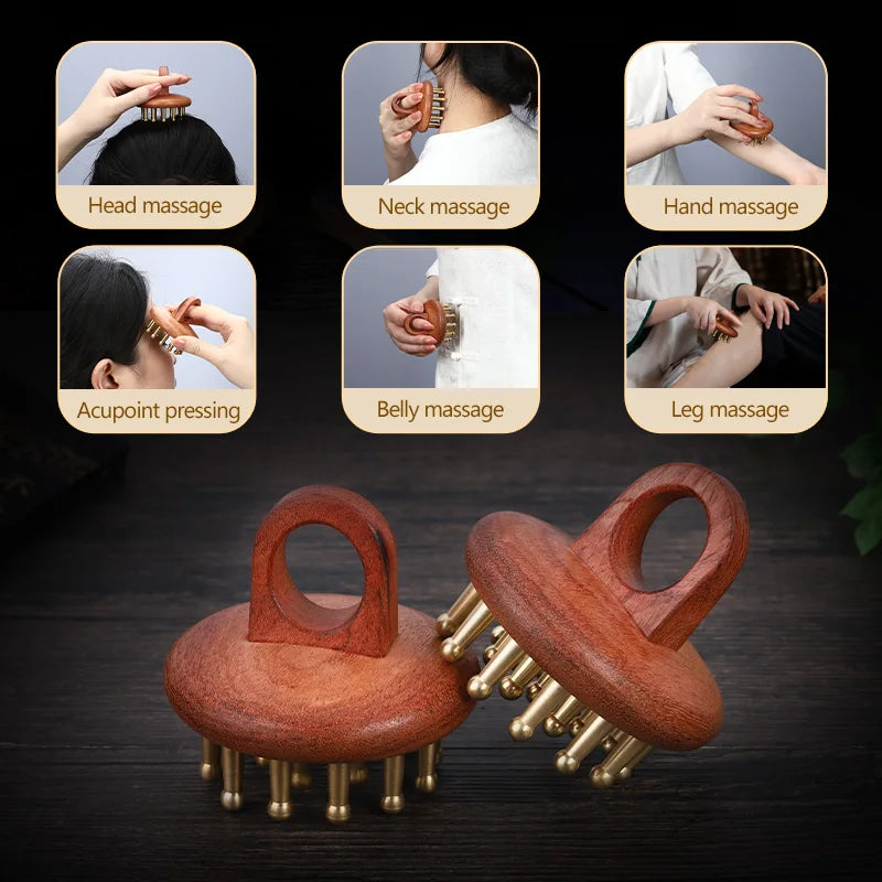 Meridian Therapy Treatment Tools 29-Teeth Scalp Massager Comb  for Skin Scraping and Head Relaxation