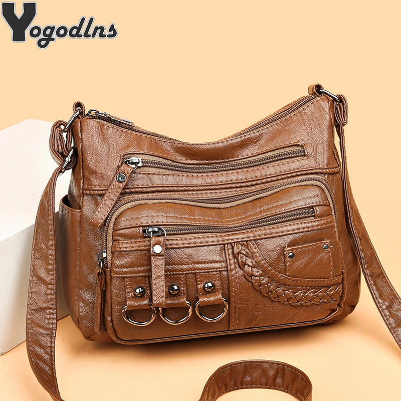 Women's Multi-Pocket Messenger Bag