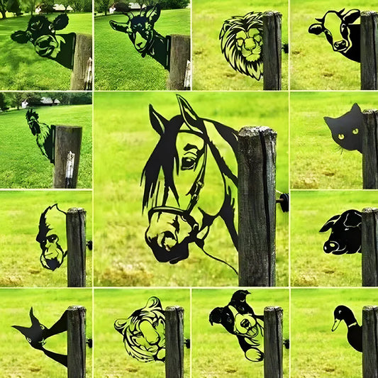 Metal Animal Decorations For Gardens And Farms