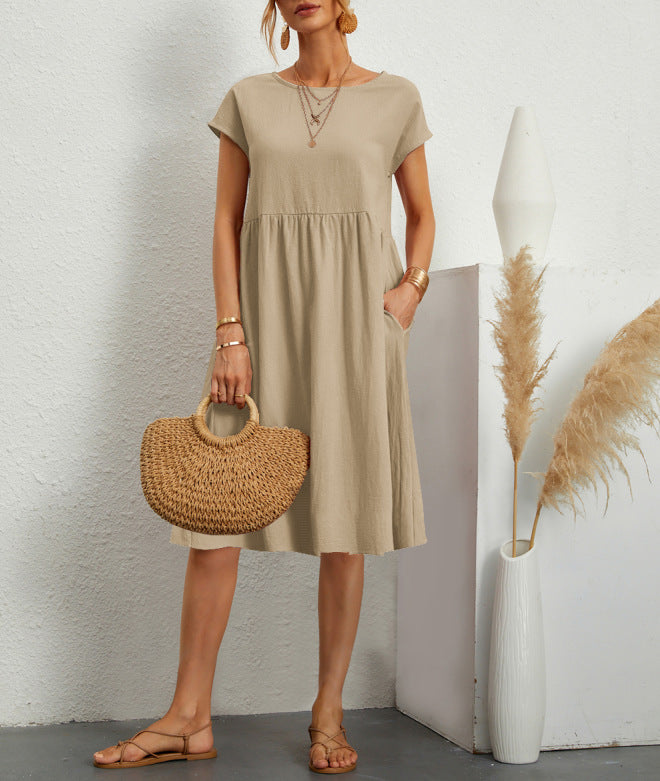 【S-3XL】New Summer Short Sleeve Dress