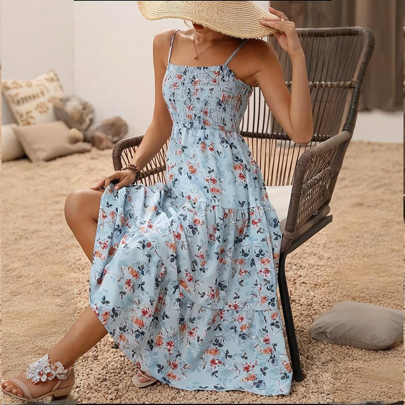 Women's Summer Floral Midi Dress