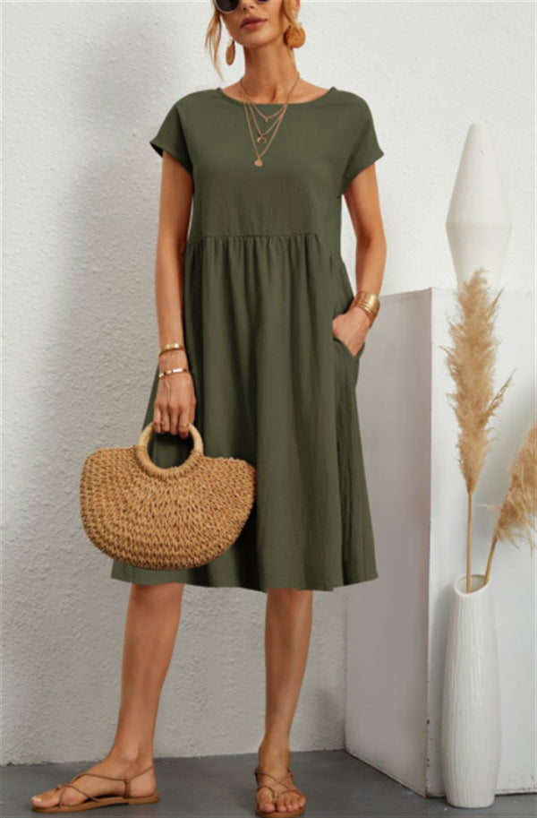 【S-3XL】New Summer Short Sleeve Dress