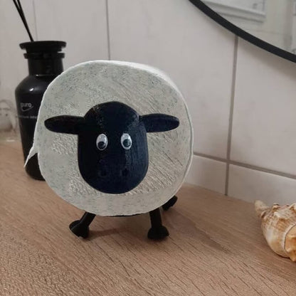 Toilettenpapierhalter mit Schaf-Motiv