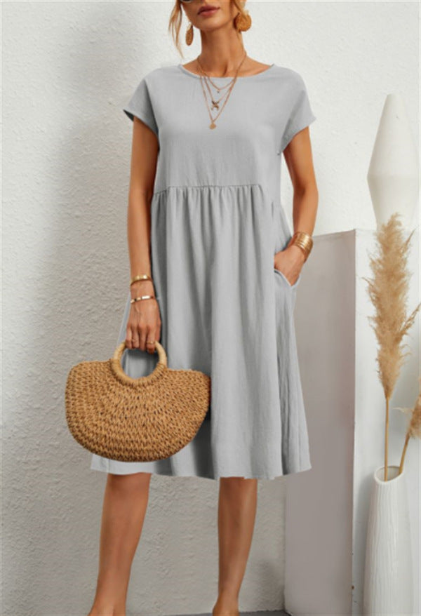 【S-3XL】New Summer Short Sleeve Dress