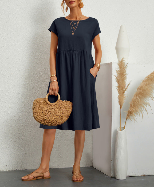 【S-3XL】New Summer Short Sleeve Dress