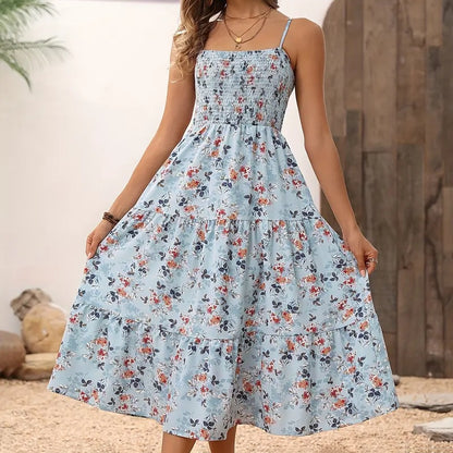 Women's Summer Floral Midi Dress