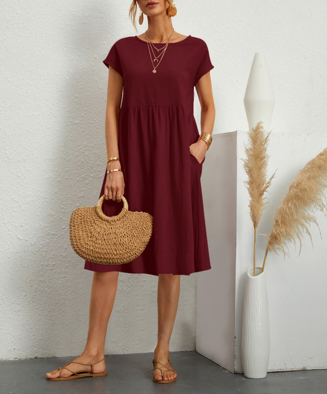 【S-3XL】New Summer Short Sleeve Dress