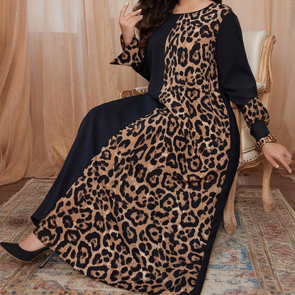 Women's Leopard Print Long Skirt