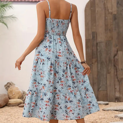 Women's Summer Floral Midi Dress