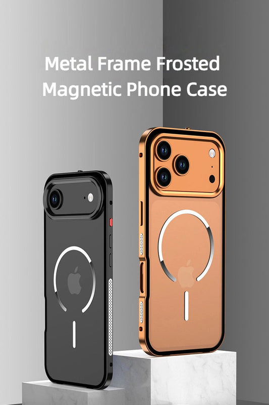 Frosted Magnetic Phone Case With Metal Frame