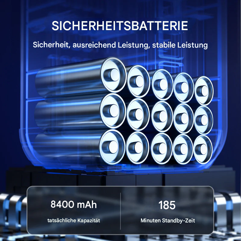 12-V-Auto-Starthilfe-Powerbank mit kabellosem Ladegerät und Luftpumpe – Multifunktionaler Notfall-Batterie-Booster