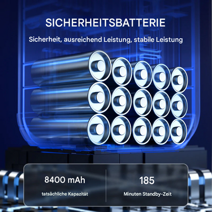 12-V-Auto-Starthilfe-Powerbank mit kabellosem Ladegerät und Luftpumpe – Multifunktionaler Notfall-Batterie-Booster